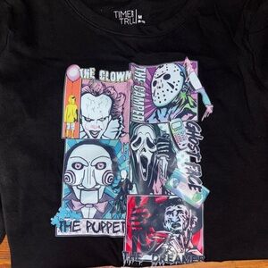 Time and Tru Graphic Long Sleeve Tee - Black